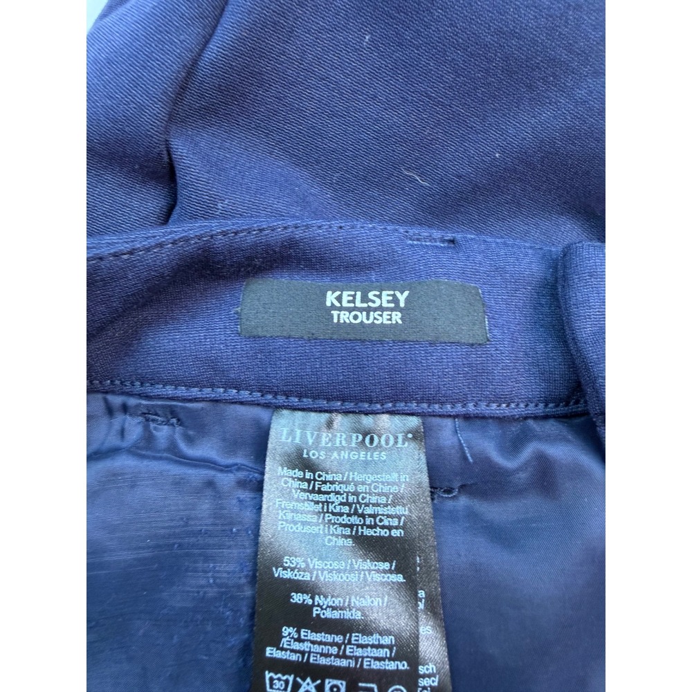 Liverpool Los Angeles Kelsey Trouser Cadet Blue Knit Pants Navy 4/27 Workwear - Picture 10 of 11